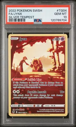 PSA 10 Jynx TG04/TG30 Trainer Gallery SWSH Silver Tempest Pokemon Card - Image 1