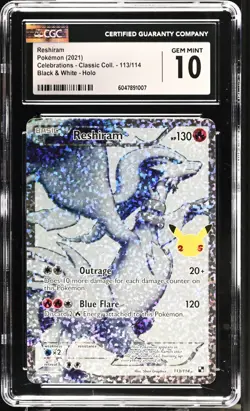 CGC 10 Reshirman 113/114 Celebrations Classic Collection Pokemon Card - Image 1