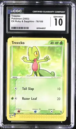 CGC 10 Treecko 76/109 EX Ruby & Sapphire 2003 Pokemon Card - Image 1