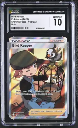 CGC 10 Bird Keeper Holo 066/072 Shining Fates Pokemon Card - Image 1