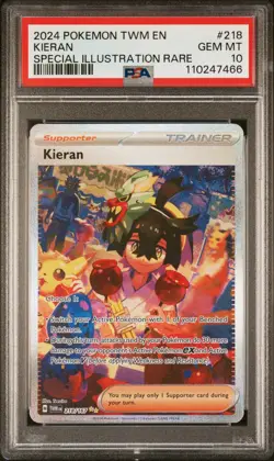 PSA 10 Kieran 218/167 SIR Twilight Masquerade TWM Pokemon Card - Image 1