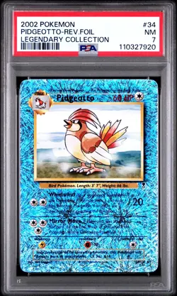 PSA 7 Pidgeotto Reverse Holo 34/110 Legendary Collection 2002 Pokemon Card - Image 1