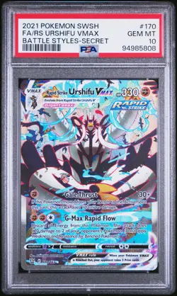PSA 10 Rapid Strike Urshifu VMAX 170/163 SWSH Battle Styles Pokemon Card - Image 1