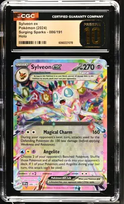 CGC 10 Pristine Sylveon ex 086/191 Surging Sparks SSP Pokemon Card - Image 1