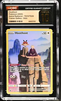CGC 10 Pristine Hoothoot TG12/TG30 SWSH Astral Radiance Pokemon Card - Image 1