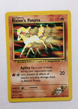 Pokemon Card Gym Heroes Blaine's Ponyta 63/132 Near Mint - Image 1