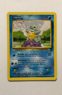 Pokemon Card Base set 2 Squirtle 93/130 Near Mint - Image 1