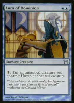 Aura of Dominion - Medium Play MTG Champions of Kamigawa - Image 1
