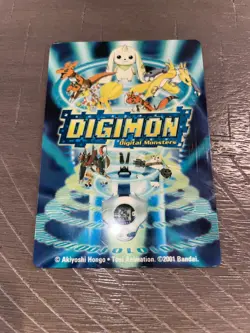 Digimon Tamers 2001 blue card Play Card - UNTESTED - Image 1
