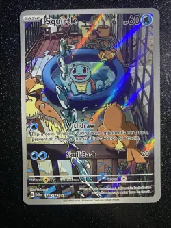 Pokemon Squirtle TCG 148/142 Stellar Crown Illustration Rare Card NM Condition - Image 1