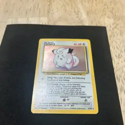 Pokemon TCG Clefairy Base Set Holo Unlimited Rare Card 5/102 - Image 2
