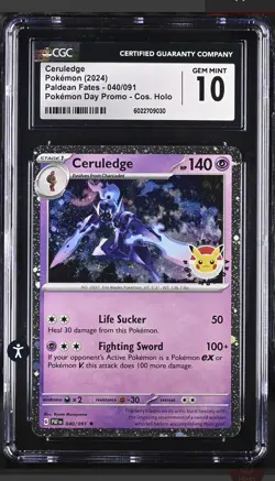 Ceruledge Pokemon Day Promo 2024 Stamped CGC 10 Gem Mint Pokemon Card - Image 1
