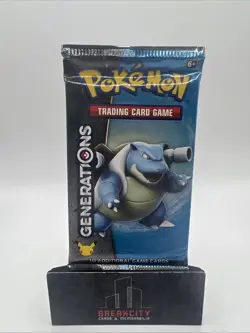 Pokemon TCG Factory Sealed Generations Booster Pack Blastoise Art - Image 1