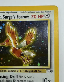 Pokemon TCG. Lt. Surge's Fearow 007/132 Gym Heroes Holo Vintage - Image 5