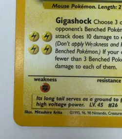 Pokemon TCG Raichu 14/62 Fossil Holo Unlimited Vintage - Image 3