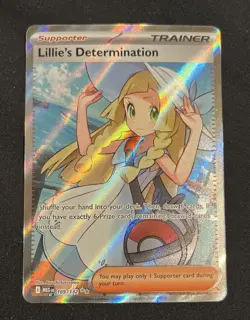 Lillie's Determination 169/132 Pokemon Mega Evolution Pokemon NM - Image 1