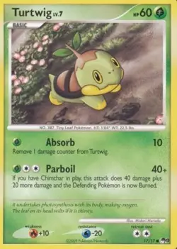1x Turtwig - 17/17 - Pop 9 Common Moderately Played Pokemon POP Series - Image 1