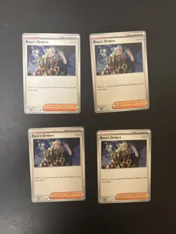 Pokemon TCG Playset - 4x Boss's Orders 114/132 Mega Evolution - NM - Image 1