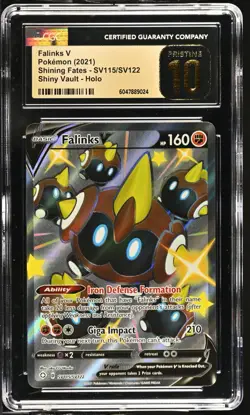 CGC 10 Pristine Falinks V Shiny SV115/SV122 Shiny Vault Shining Fates Pokemon - Image 1