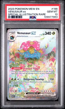 Venusaur ex 198/165 Special Illustration rare Pokemon Scarlet Violet 151 PSA 10 - Image 1