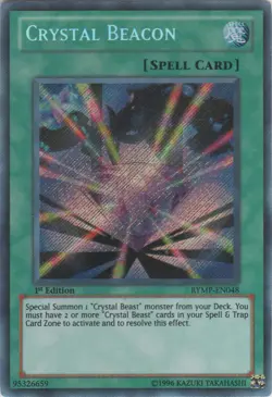 Yugioh! MP Crystal Beacon - RYMP-EN048 - Secret Rare - 1st Edition Moderately Pl - Image 1