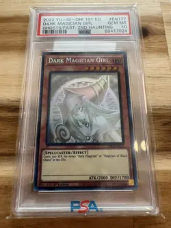 2022 Yu-Gi-Oh Dark Magician Girl GFP2-EN177 Ghost Rare PSA 10 GEM MINT 1st ED - Image 1