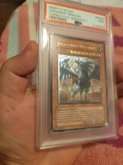PSA 9 - YUGIOH - 2009 - TU01-EN000 - JUDGMENT DRAGON - ULTIMATE RARE - Image 2