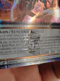 YUGIOH TYRANT RED DRAGON ARCHFIEND MP24-EN043 QUARTER CENTURY SECRET 1ST ED NM - Image 4