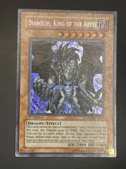 YUGIOH DIABOLOS, KING OF THE ABYSS SECRET RARE 1ST EDITION NEAR MINT FOTB-EN061 - Image 1