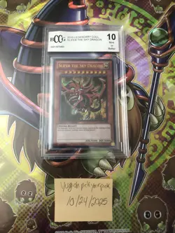 2010 Yu-Gi-Oh Yugioh Legendary Collection Slifer The Sky Dragon BCCG 10 Mint - Image 1