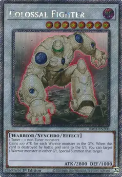 Yugioh! Colossal Fighter - RA03-EN200 - Platinum Secret Rare - 1st Edition Near - Image 1