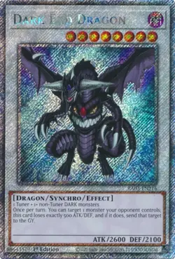 Yugioh! Dark End Dragon - RA03-EN216 - Platinum Secret Rare - 1st Edition Near M - Image 1