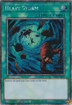 Yugioh! Heavy Storm - RA03-EN092 - Platinum Secret Rare - 1st Edition Near Mint, - Image 1