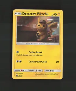 Detective Pikachu SM190 Black Star Promo Holo Pokemon Card NM - Image 1