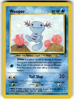 Pokemon Card - Neo Discovery 71/75 - WOOPER (common) - NM - Image 1