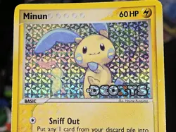 ? Minun 41/107 EX Deoxys Pokemon Card Reverse Holo Foil LP Free Shipping? - Image 1