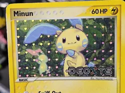 ? Minun 41/107 EX Deoxys Pokemon Card Reverse Holo Foil LP Free Shipping? - Image 2