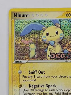 ? Minun 41/107 EX Deoxys Pokemon Card Reverse Holo Foil LP Free Shipping? - Image 4