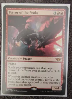Terror of the Peaks Promo stamped Magic The Gathering card. - Image 1