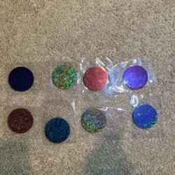 Full Set 8 EMPTY Pokemon PRISMATIC EVOLUTIONS Mini Tins/coins/cards/plus extras - Image 4