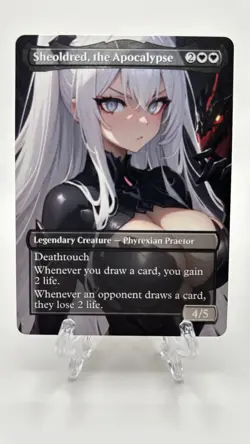Sheoldred, The Apocalypse Custom Anime Art MTG Commander EDH Fan-Made Card V2 - Image 1