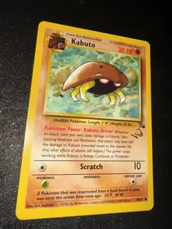 Pokemon Card Kabuto 50/62 1999 Promo Top Deck Magazine w/ Wizards Gold Stamp - Image 1