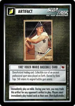 Star Trek CCG Fajo Collection 1962 Roger Maris Baseball Card - Image 1