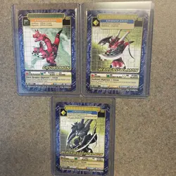 VINTAGE 2002 Non-Holo Growlmon Wargrowlmon Blackwargrowlmon Digimon Card Lot NM - Image 1