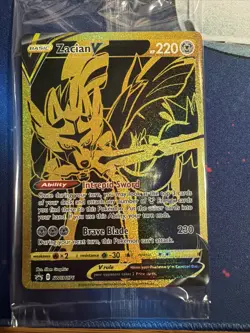 2020 Pokemon TCG Zacian V GOLD SWSH076 Black Star PROMO Card Factory Sealed - Image 1