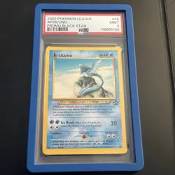 2002 POKEMON LEAGUE PROMO BLACK STAR #48 ARTICUNO PSA 9 GRADED CARD WITH CARD - Image 1