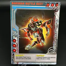 Bakugan BLASTERATE Battle Suit Card 2011 B5101-RE-SM-GBL 1/4a MECHTANIUM SURGE - Image 1