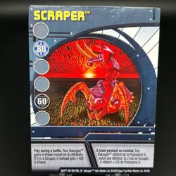 Bakugan SCRAPER Blue Ability Card 2008 BA477-AB-SM-GBL-38 38/48i - Image 1