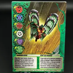 Bakugan RANDOM WIND Green Ability Card BA1342-AB-SM-GBL 45/48g MECHTANIUM SURGE - Image 1