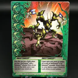 Bakugan SWIFTSWEEP Green Ability Card BA2112-AB-SM-GBL 2/5e MECHTANIUM SURGE - Image 1